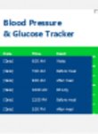 Descarga gratis la plantilla DOC, XLS o PPT de Blood Pressure and Glucose Tracker gratis para editar con LibreOffice en línea o OpenOffice Desktop en línea