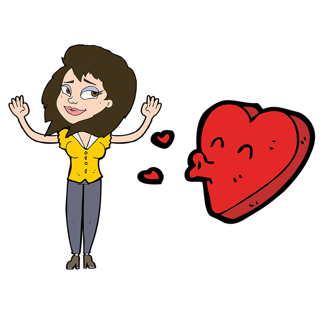 Descarga gratuita Blow Kiss Heart Love ilustración gratuita para editar con el editor de imágenes en línea GIMP