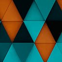 Blue and Orange Mosaic (4K Support)  screen for extension Chrome web store in OffiDocs Chromium