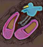 김프 온라인 이미지 편집기로 편집할 수 있는 무료 사진 또는 사진을 핑크색 신발이 있는 블루버드 무료 다운로드