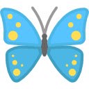 Blue Butterfly on Leaf  screen for extension Chrome web store in OffiDocs Chromium