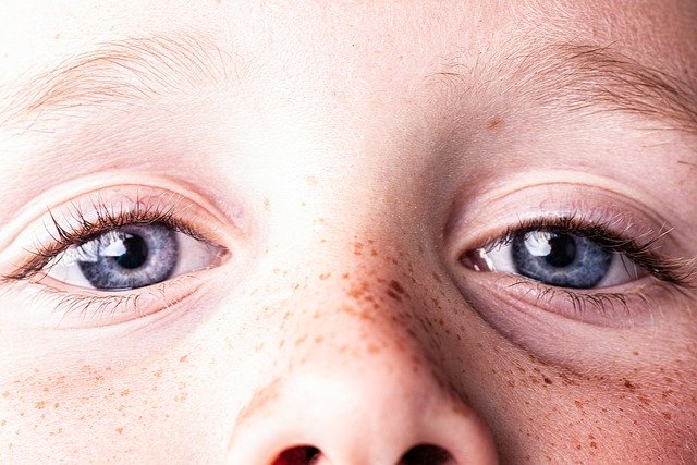 دانلود رایگان تصویر چشمان آبی صورت کودک چشمان کک و مک رایگان برای ویرایش با ویرایشگر تصویر آنلاین رایگان GIMP