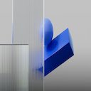 Blue Glass 3D Theme  screen for extension Chrome web store in OffiDocs Chromium