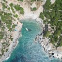 Blue rock beach and sea  screen for extension Chrome web store in OffiDocs Chromium