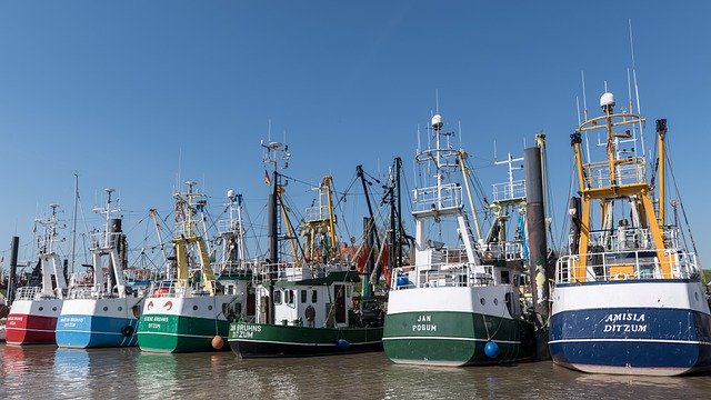 Free download boats fisher port ship water free picture to be edited with GIMP free online image editor