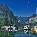 Boats on the mountain lake  screen for extension Chrome web store in OffiDocs Chromium