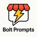 Bolt Prompts  screen for extension Chrome web store in OffiDocs Chromium