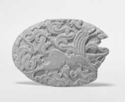 Free download Box Lid with a Winged Lion and Remnant of an Iron Hinge free photo or picture to be edited with GIMP online image editor