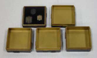 Free download Box of Four Trays with Design of Paulownia Crest free photo or picture to be edited with GIMP online image editor