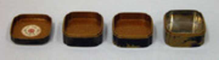 Free download Box of Three Trays with Decoration of Ferns free photo or picture to be edited with GIMP online image editor