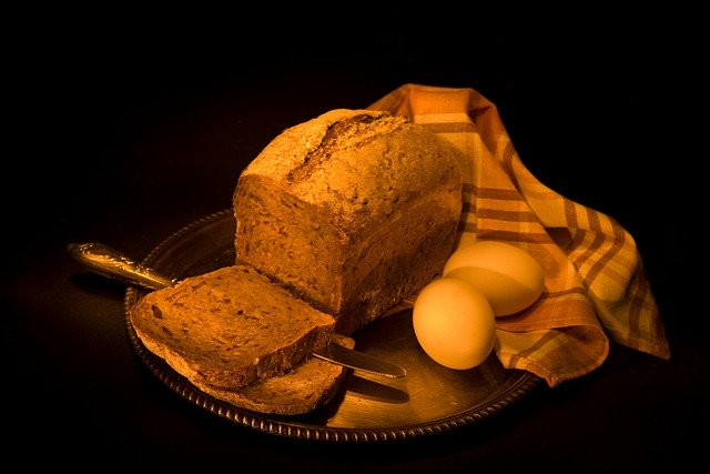 Free download bread egg knife napkin rye tray free picture to be edited with GIMP free online image editor