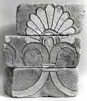 Free download Bricks with a palmette motif free photo or picture to be edited with GIMP online image editor