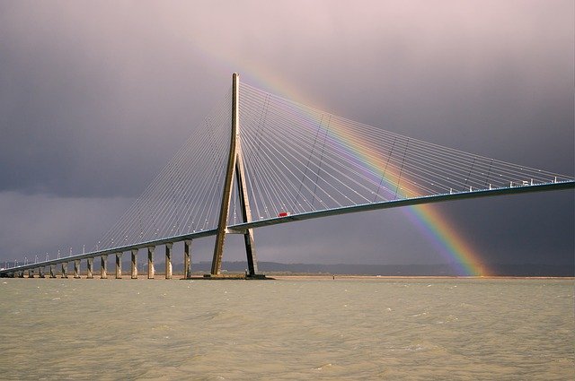 Free download bridge france pont de normandie free picture to be edited with GIMP free online image editor