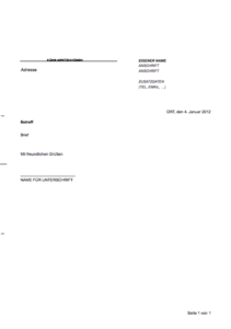 תבנית Microsoft Briefvorlage DIN lang (DL) עבור OffiDocs