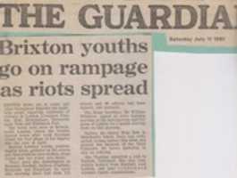 Free download Brixton Riots Guardian 11 July 1981 free photo or picture to be edited with GIMP online image editor