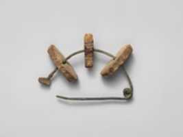Free download Bronze fibula (safety pin) with amber segments free photo or picture to be edited with GIMP online image editor