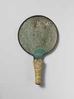 Free download Bronze mirror with ivory handle free photo or picture to be edited with GIMP online image editor