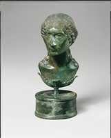 Free download Bronze portrait bust of a Roman matron free photo or picture to be edited with GIMP online image editor