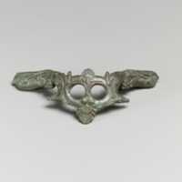 Free download Bronze situla (bucket) handle with panthers attacking deer free photo or picture to be edited with GIMP online image editor