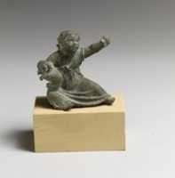 Free download Bronze statuette of a girl holding a dog free photo or picture to be edited with GIMP online image editor