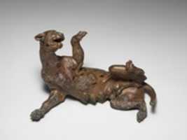 Free download Bronze statuette of a panther free photo or picture to be edited with GIMP online image editor