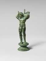 Free download Bronze statuette of a youth carrying a pig free photo or picture to be edited with GIMP online image editor