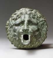 Free download Bronze water spout in the form of a lion mask (one of a pair) free photo or picture to be edited with GIMP online image editor