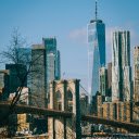 Brooklyn Bridge with NYC Skyscrapers in View  screen for extension Chrome web store in OffiDocs Chromium