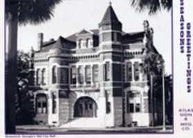 Free download Brunswick Georgia Police Department Old City Hall Christmas Greeting Card free photo or picture to be edited with GIMP online image editor