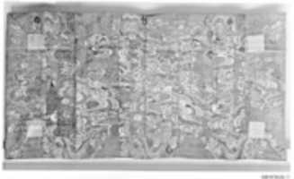 Free download Buddhist Vestment (Kesa) with Pattern of Flowing Water, Chrysanthemums, Fishing Nets, and Waterwheels free photo or picture to be edited with GIMP online image editor