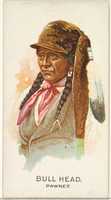 Free download Bull Head, Pawnee, from the American Indian Chiefs series (N2) for Allen & Ginter Cigarettes Brands free photo or picture to be edited with GIMP online image editor
