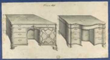 Free download Bureau Tables, from Chippendale Drawings, Vol. II free photo or picture to be edited with GIMP online image editor