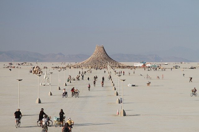 Free download burning man playa temple festival free picture to be edited with GIMP free online image editor
