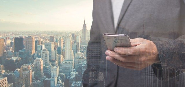 Free download businessman manhattan skyline free picture to be edited with GIMP free online image editor