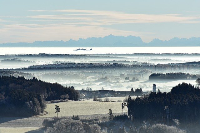 Free download bussen im nebel alpen ice fog free picture to be edited with GIMP free online image editor
