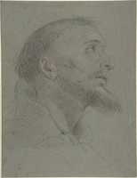 Free download Bust-Length Study for the Head of Saint Francis in Near Profile Facing Right. free photo or picture to be edited with GIMP online image editor