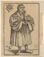 Free download Bust of Saint Peter, from the Large Series of Wittenberg Reliquaries; verso: Martin Luther (1548) free photo or picture to be edited with GIMP online image editor