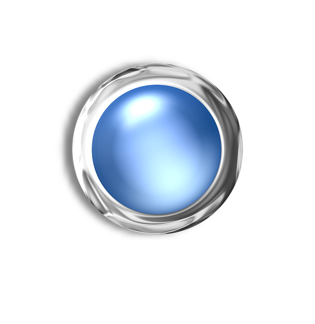 Free download Button Blue Silver -  free illustration to be edited with GIMP free online image editor