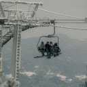 Cable Car Among Coniferous Forest Covered with Snow  screen for extension Chrome web store in OffiDocs Chromium