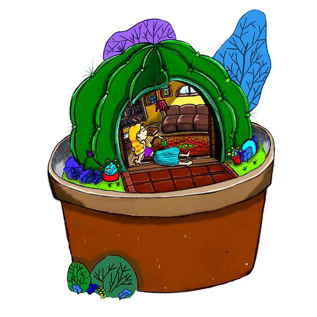 Muat turun percuma Cactus Cute Houseplant - ilustrasi percuma untuk diedit dengan editor imej dalam talian percuma GIMP