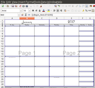 Template ng Microsoft Calendar Creator para sa OffiDocs