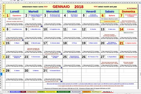 Template Microsoft Calendario Mensile Astronomico para sa OffiDocs