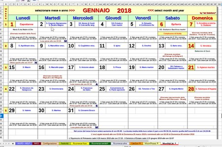 Descarga gratis la plantilla Calendario Mensile Astronomico DOC, XLS o PPT gratis para editar con LibreOffice online o OpenOffice Desktop online