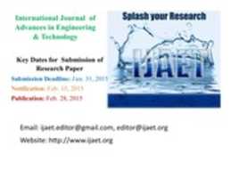 Free download Call for Papers January 2015 IJAET free photo or picture to be edited with GIMP online image editor