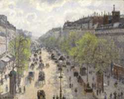 Free download Camille Pissarro, Boulevard Montmartre, Spring free photo or picture to be edited with GIMP online image editor