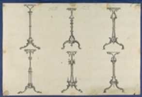Free download Candle Stands, in Chippendale Drawings, Vol. I free photo or picture to be edited with GIMP online image editor