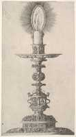 Free download Candlestick with Lighted Candle from: Insigne Ac Plane Novum Opus Cratero graphicum; Ein new kunnstbuch (...) von allerley trinnckgeschiren Credenntzen unnd Bechernn (...) free photo or picture to be edited with GIMP online image editor