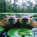 Capybaras wallpaper  screen for extension Chrome web store in OffiDocs Chromium