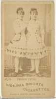 Free download Card 276, French Twins, from the Actors and Actresses series (N45, Type 1) for Virginia Brights Cigarettes free photo or picture to be edited with GIMP online image editor