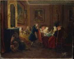 Free download Card Players in a Drawing Room free photo or picture to be edited with GIMP online image editor